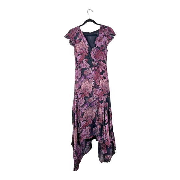 White House Black Market Dresses & Skirts - White House Black Market Women's Dress Size Medium Floral Black Purple